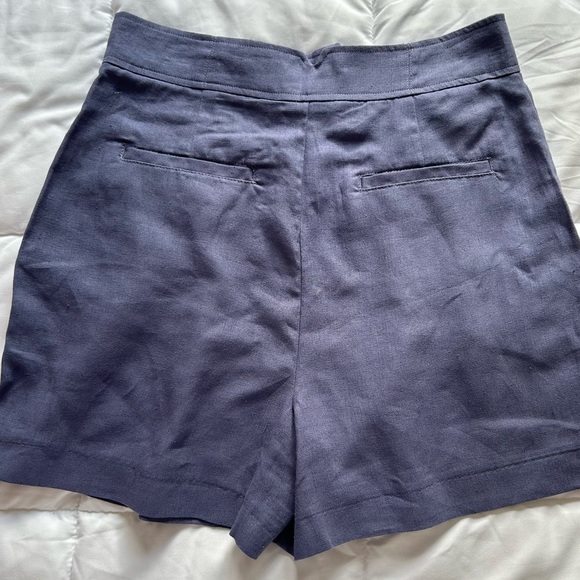 NWT Jason Wu Pleated Shorts High Waisted Linen Blend Summer Style Sz 6 - Picture 3 of 6